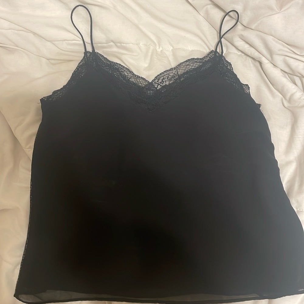 Black Slip Top with Lace sides
